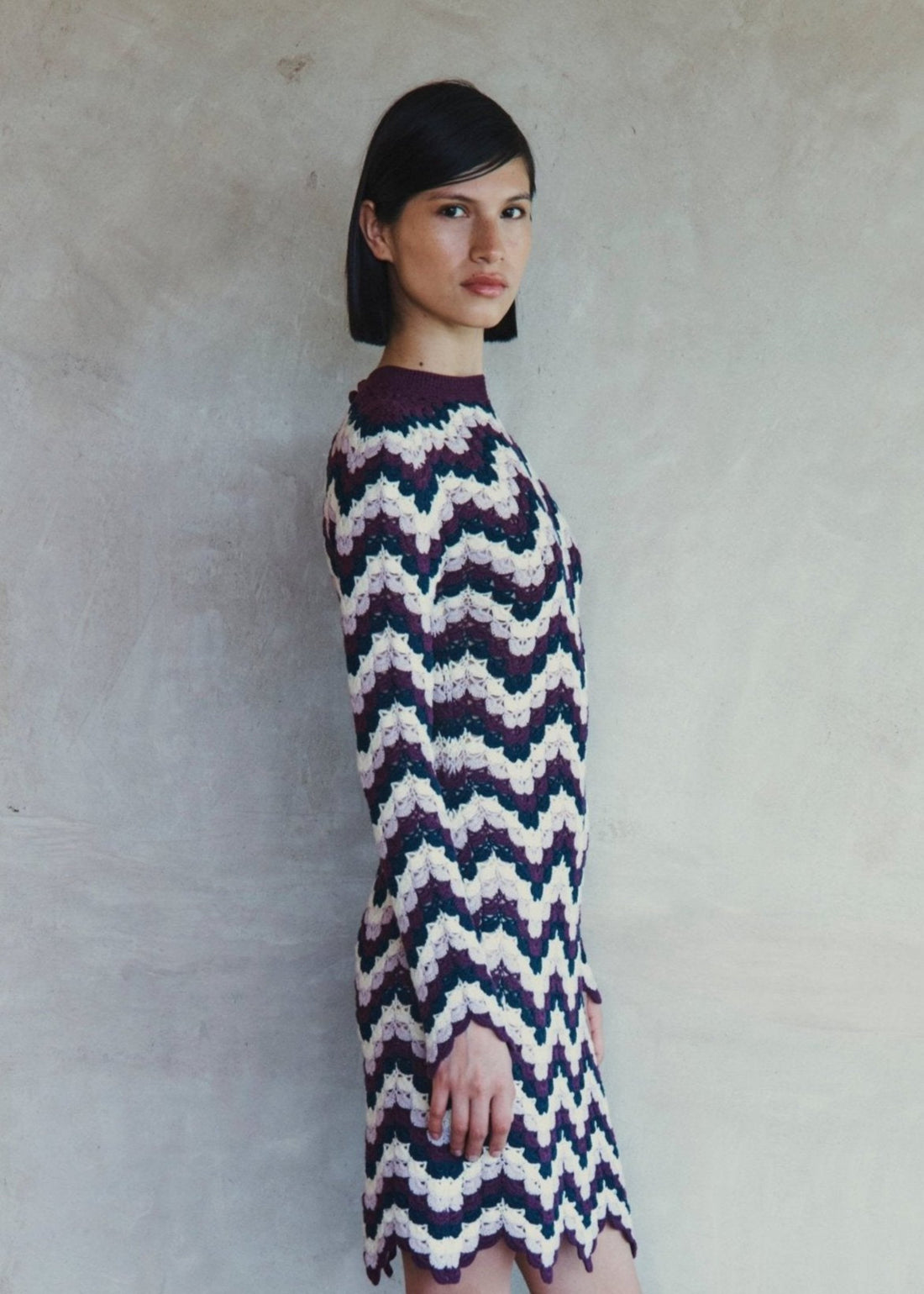 VICTORIA MINI DRESS | GRAPE BLUE