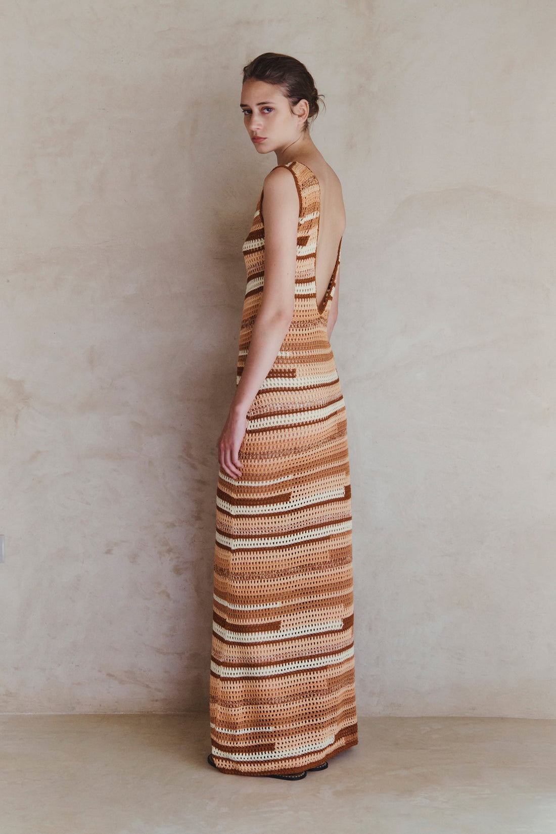 SPONDYLUS MAXI DRESS | PEACH NECTAR