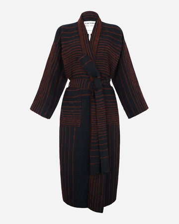 AUZANGATE COAT | BLACK - BROWN