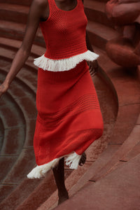 CARISA SKIRT | TANGERINE |  PRE ORDER
