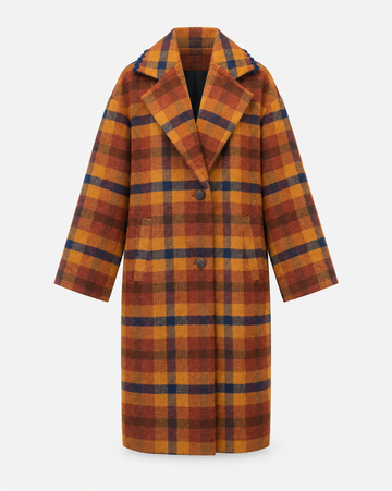 TERRENAL Coat | Brown / Cobalt Blue