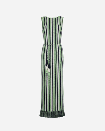 MISTI MIDI DRESS| Matcha Green / Cobalt