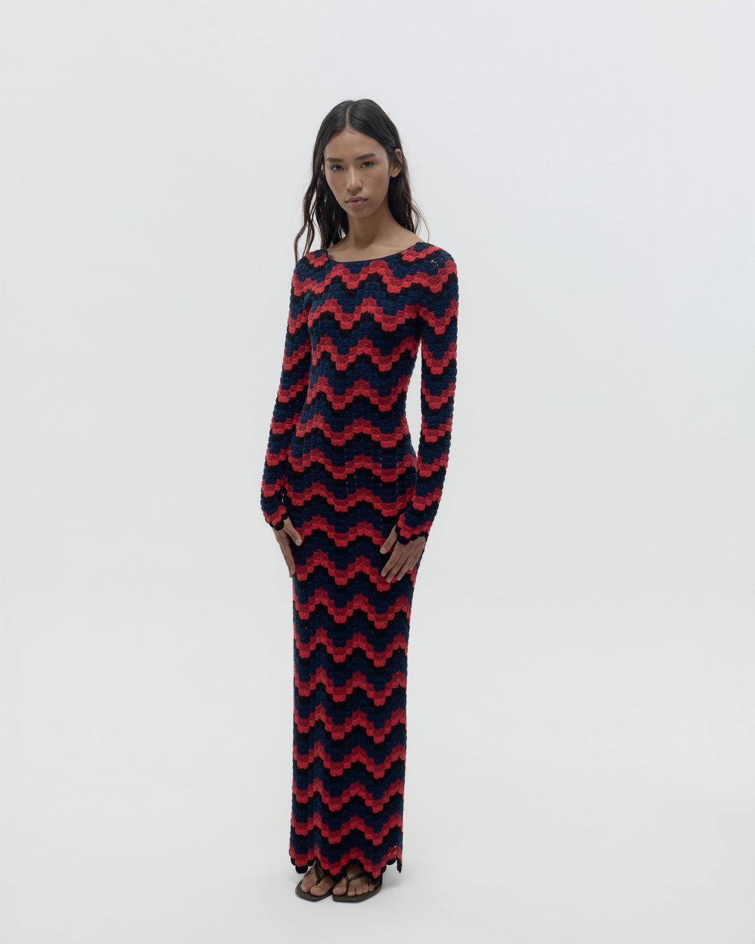 URSULA Maxi Dress | Red Navy