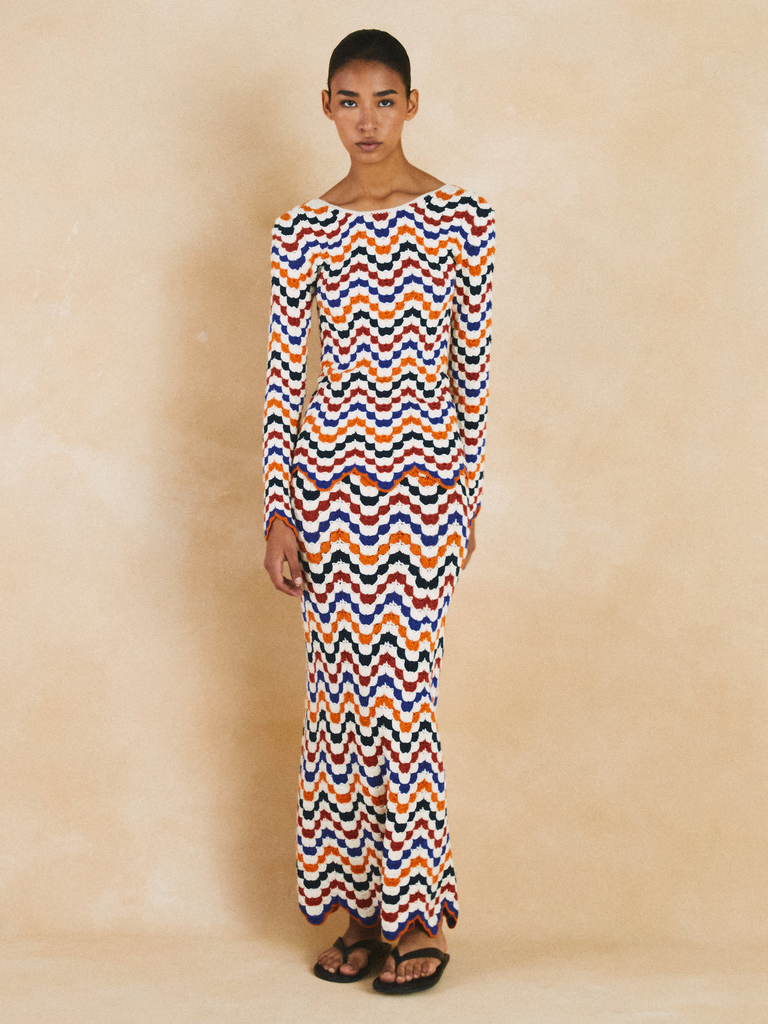 URSULA Midi Skirt | Ivory / Multi