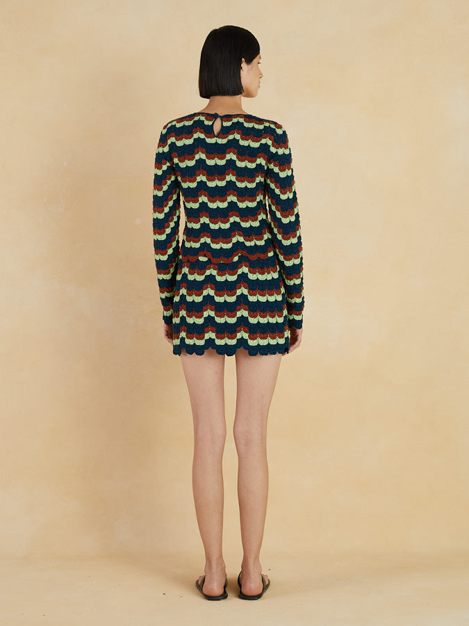 ALBA Long Sleeve Top | Matcha / Brown