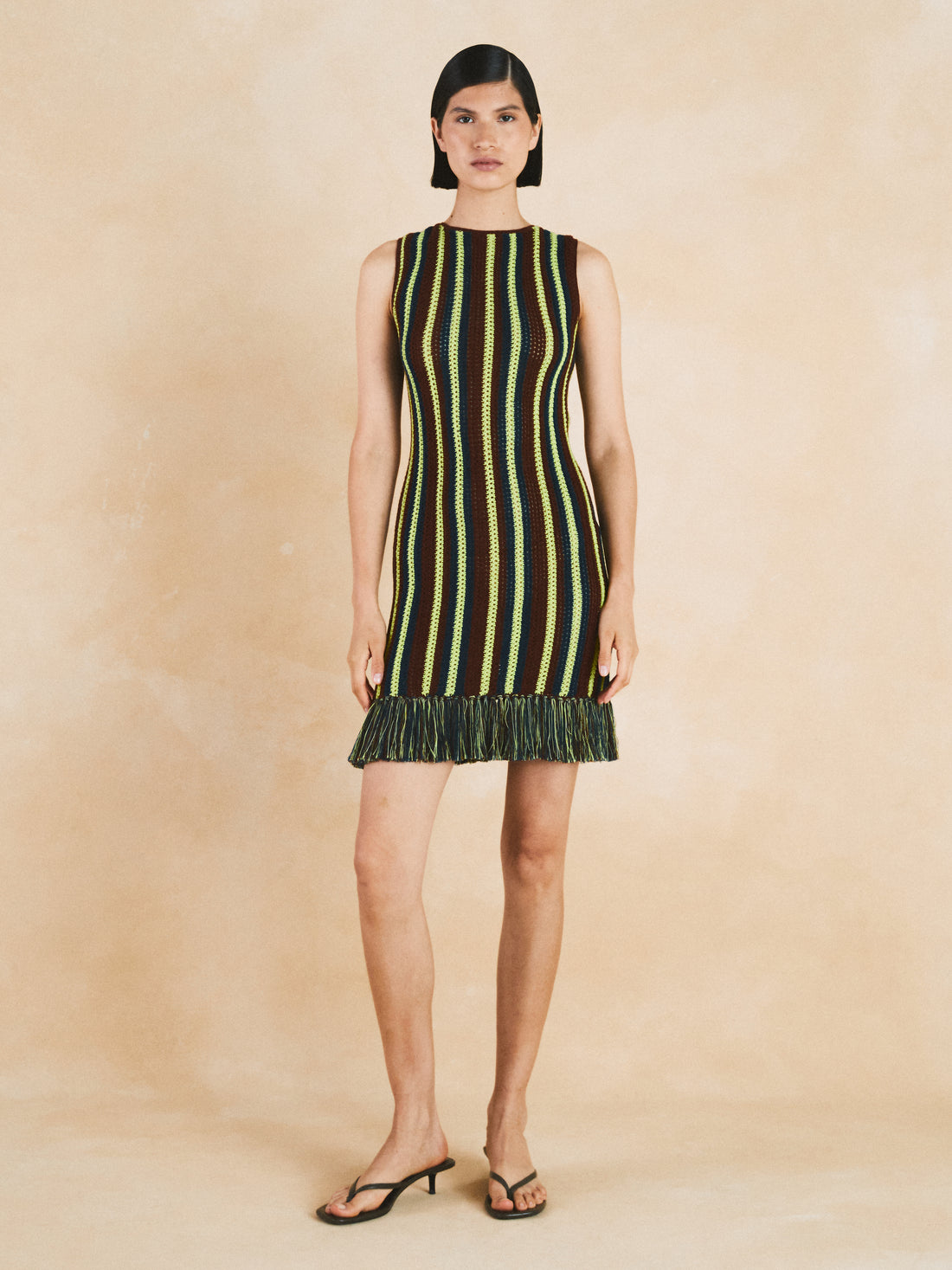 MISTI Mini Dress | Matcha/ Brown