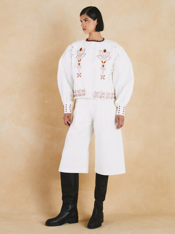 LIBERTAD Bermuda Shorts | Ivory