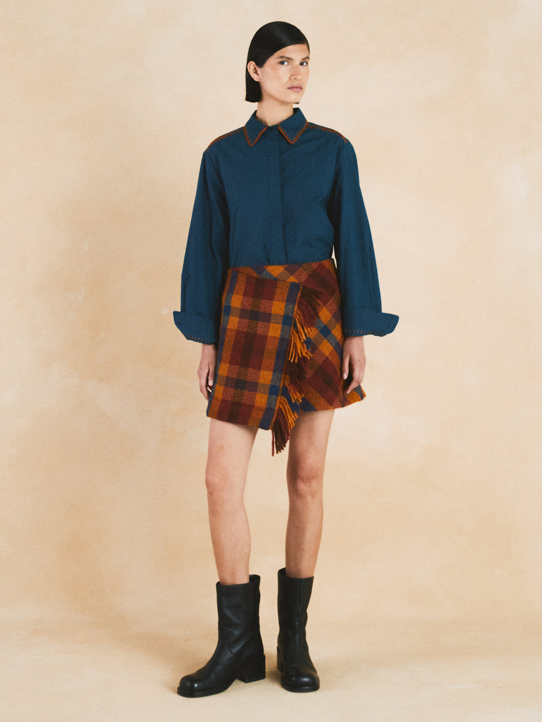 TERRENAL Mini Skirt | Cobalt Blue