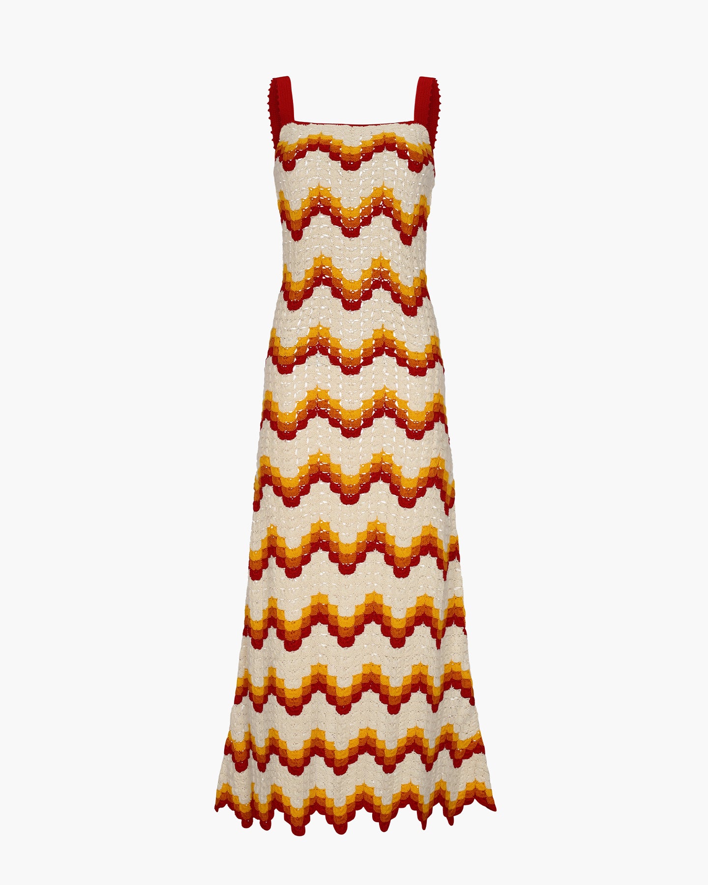 MAREA CROCHET MAXI DRESS | TANGERINE