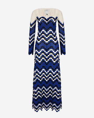 SUMAC MAXI DRESS | IVORY - BLUES