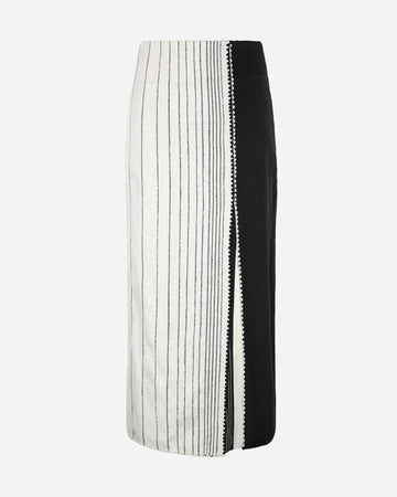 PABLITO MIDI SKIRT | BLACK - IVORY