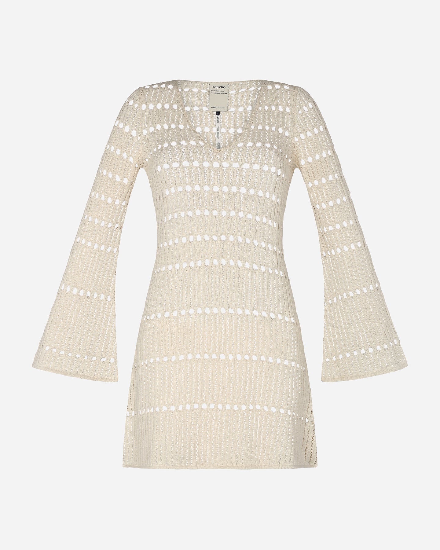 MISHI KNITTED MINI DRESS | IVORY – ESCVDO