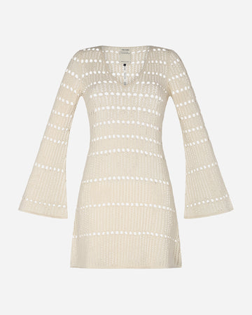 MISHI KNITTED MINI DRESS | IVORY