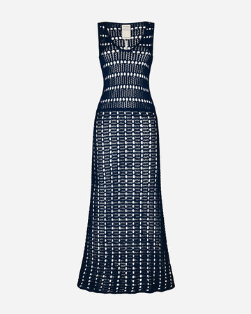 MISHI Sleevless Midi Dress | Navy