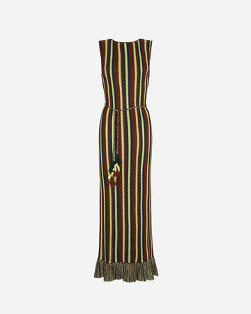 MISTI Sleeveless Midi Dress | Matcha/ Brown
