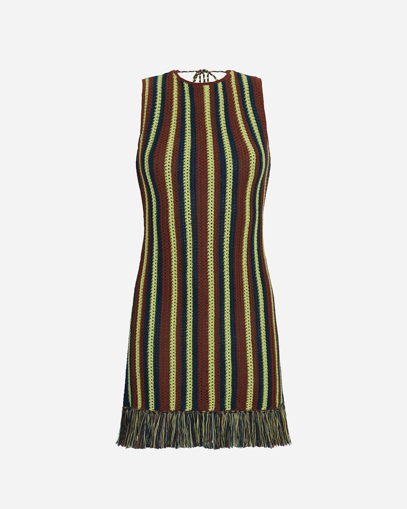 MISTI Mini Dress | Matcha/ Brown