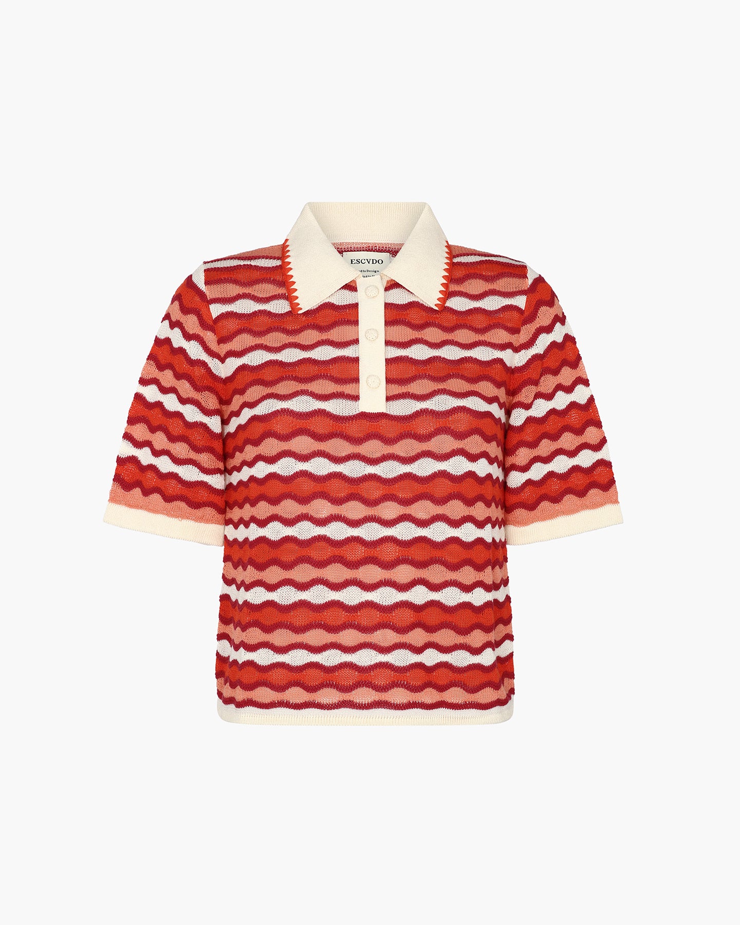 MULLU POLO SHIRT | TANGERINE - PEACH - IVORY