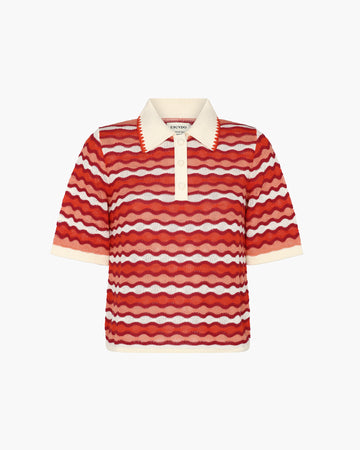 MULLU POLO SHIRT | TANGERINE - PEACH - IVORY