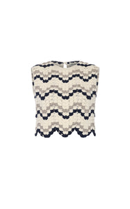 NIEVA TOP | IVORY / NAVY | NEW COLLECTION - PRE ORDER