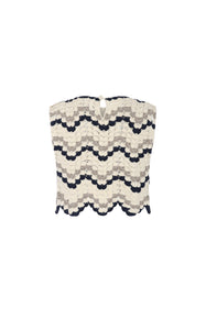 NIEVA TOP | IVORY / NAVY | NEW COLLECTION - PRE ORDER