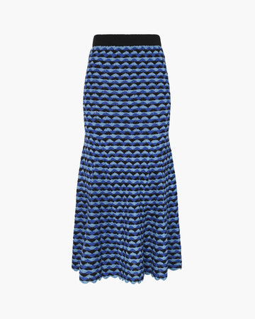 PROFUNDO MIDI SKIRT | BLUES - BLACK |  PRE ORDER