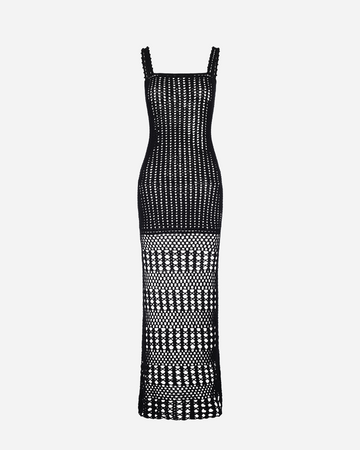REFLEJO SLEEVELESS DRESS | BLACK