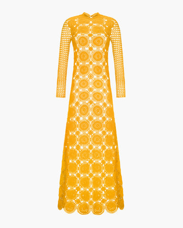 Siula Crochet Maxi Dress | Yellow | Pre-Order S Siula Crochet Maxi Dress | Yellow | Pre-Order S