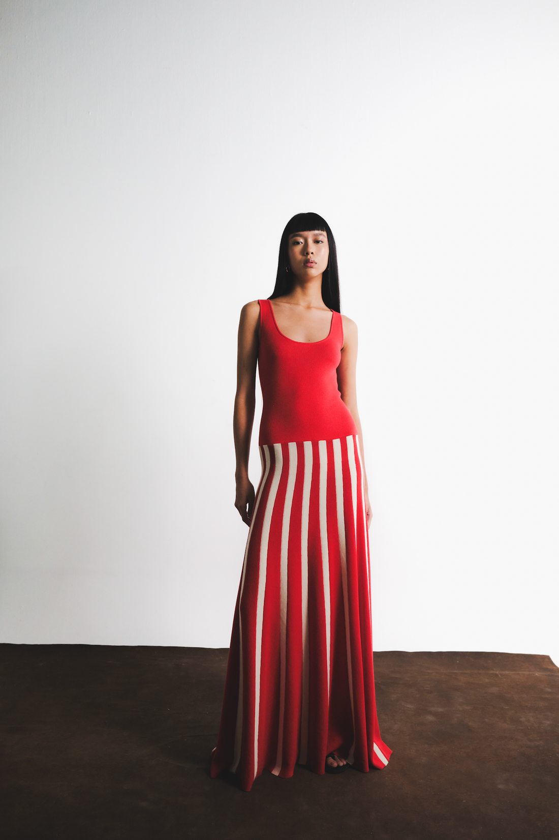 AGRESTE SLEEVELESS MAXI DRESS | RED