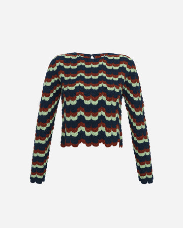 ALBA Long Sleeve Top | Matcha / Brown