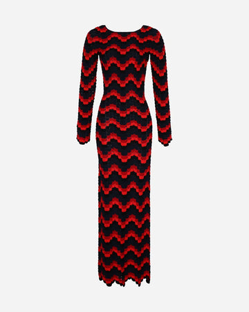 URSULA Maxi Dress | Red Navy