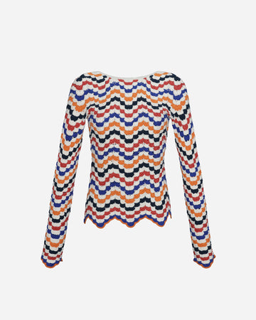 URSULA Top | Ivory / Multi