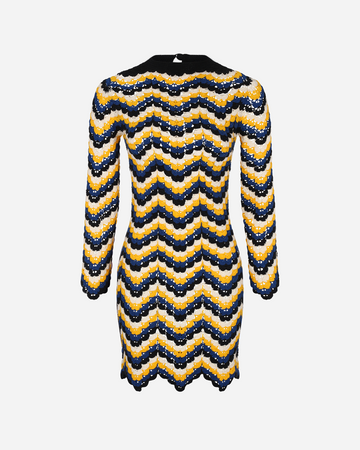 VICTORIA MINI DRESS | BLUE - YELLOW