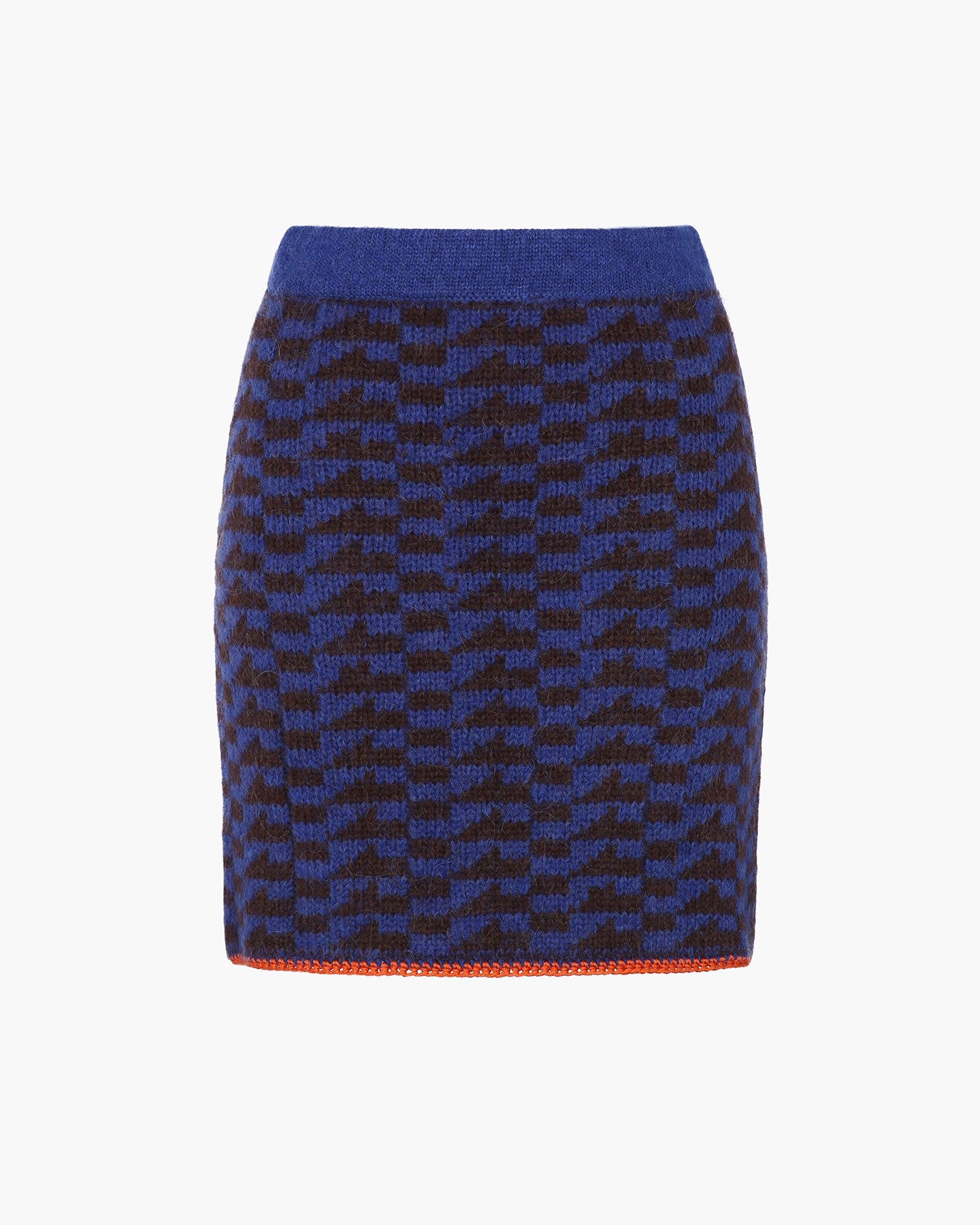 VILCANOTA MINI SKIRT | ELECTRIC BLUE - CHOCOLATE - ORANGE