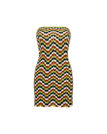 MAREA STRAPLESS MINI DRESS | LIME GREEN