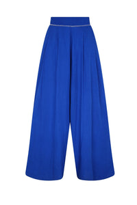 AMALIA PANTS | ELECTRIC BLUE/ IVORY