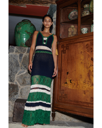 BELLA MAXI DRESS | BLUE & GREEN BELLA MAXI DRESS | BLUE & GREEN