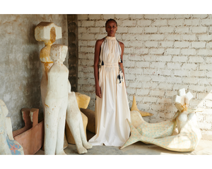 INDUS MAXI DRESS IVORY ESCVDO