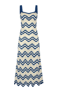 MAREA MAXI DRESS | IVORY/BLUE | PRE ORDER