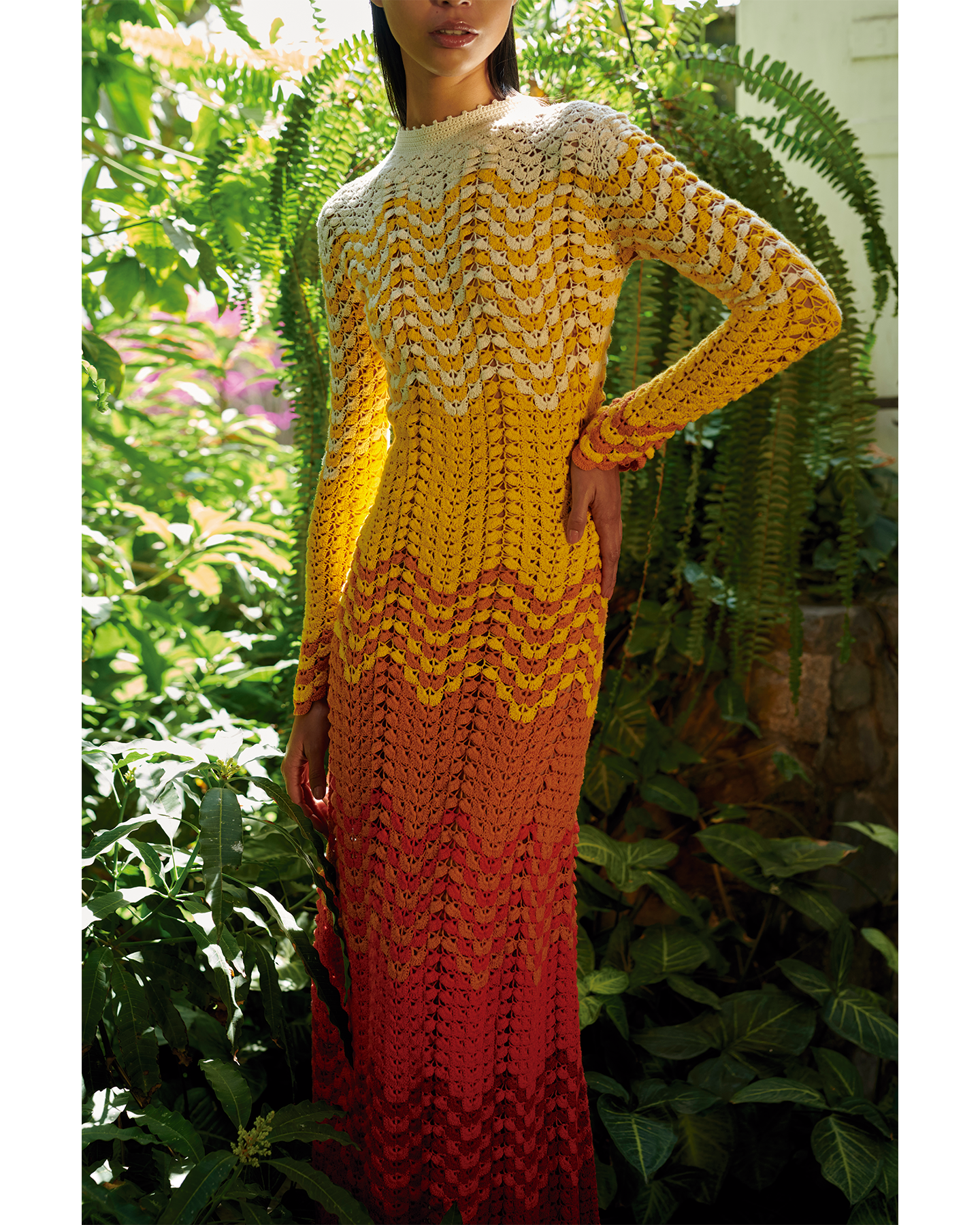 escvdo crochet dress ESCVDO Sumac Scalloped Crocheted Cotton Mini Dress - Women - Orange Swimwear