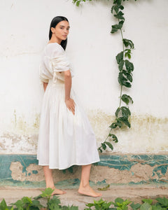 ELBA MIDI DRESS | IVORY